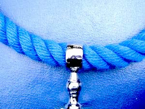 blue deck rope with swag fitting